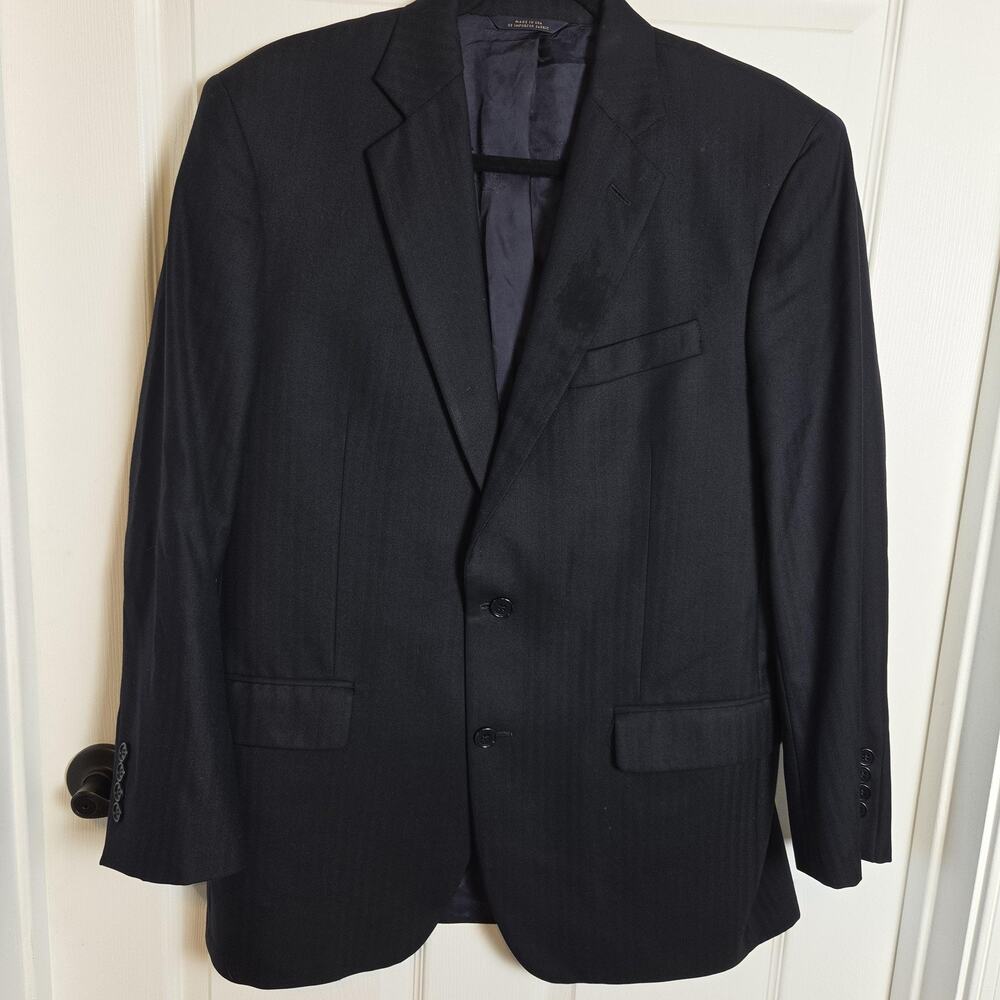 Ralph Lauren Blazer Mens 48R Black Loro Piana Camelhair Sport Coat Jacket